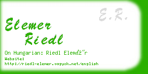 elemer riedl business card